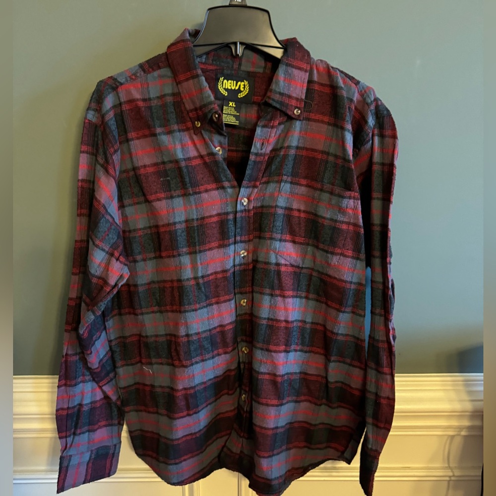 Nurse Plaid Button Up Shirt